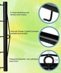 Beefy Chain Link Fence Stretcher Tool With 5 Hook Design, 31.5 Inch Heavy Duty Woven Wire Stretcher, Steel Construction, Black Powder Coated For Rust Resistance, Durable Fence Tensioner For Residential Yards And DIY Projects showing 5 hook design and anti-rust coating.