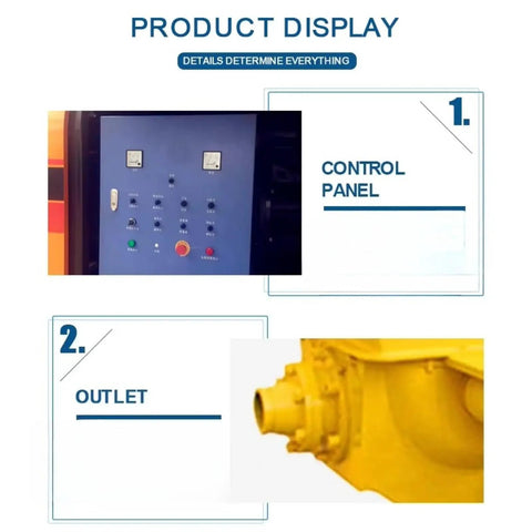 Control panel and outlet of Beast Mode Portable Concrete Mixer Pump Integrated Cement Blending Unit Heavy Duty Build For Zero Downtime Site Jobs Smooth Crew Workflow And Fast Track Pours.