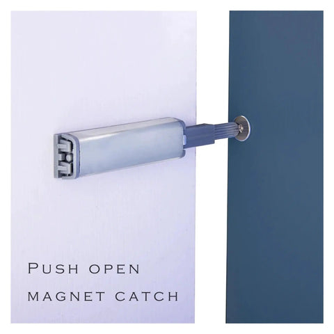 4 Pack Adjustable Tongue Distance Magnetic Door Catch for cabinet cupboard wardrobe push open latch closure easy install strong hold