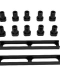 Aluminum Alloy Workbench Dog Stop Non Slip Clamping Pad For MFT Tables Woodworking Positioning Block Kit 10 pieces with 2 bases