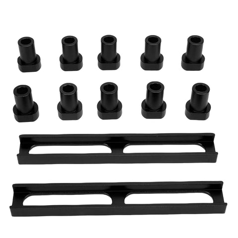 Aluminum Alloy Workbench Dog Stop Non Slip Clamping Pad For MFT Tables Woodworking Positioning Block Kit 10 pieces with 2 bases