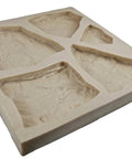 Fieldstone Flats Veneer Stone Rubber Mold For Concrete Or Plaster No Release Agent Needed DIY Friendly Create Realistic Indoor And Outdoor Wall Stone Version 1 22.75 By 20.5 Inches showing textured cavities for casting stone panels.