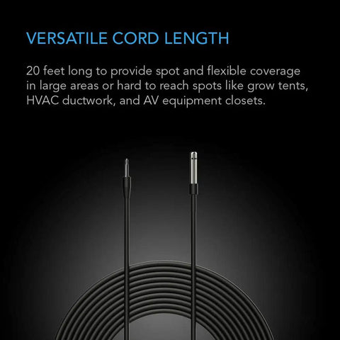 Durable Stainless Steel 20 Foot Waterproof Temperature And Humidity Probe showing versatile cord length