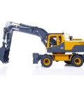 1 14 RC Model Metal Hydraulic Aoue ET30H Wheeled Excavator With Full Metal Frame High Torque Motor ESC Servo LED Light Kit Realistic Working Pistons Durable Construction For Serious RC Nerds And Builders, side view