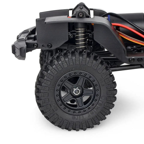 Hardcore Nylon Crawler Chassis Frame With Gearbox Assembled Upgrade Kit for One Eighteenth Scale RC Crawlers side view