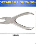 Single Hole Punch For Office Use, Heavy Duty Metal Hole Puncher With 1/4 Inch Punch, 5 Sheet Capacity, 2.4 x 5.2 inch, Silver