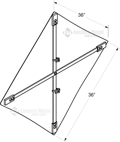 Diagram of Roll Up Traffic Sign Kit With Stand For Work Zone Safety, Collapsible, Heavy Duty, High Viz Fluorescent Orange Face
