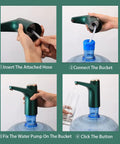 Steps to set up 5 Gallon Water Bottle Dispenser Pump System With USB Charging, Automatic Portable Electric Drinking Water Pump