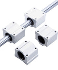 2Pcs Linear Motion Bearing Slides Set For CNC And DIY 3D Printer Builds SCS8LUU SCS10LUU SCS12LUU SCS16LUU SCS20LUU High Precision Guide Rails For Smooth Accurate Motion, aluminum bearing blocks on shaft