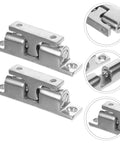 Stainless Steel Boat Door Catch Set For Marine Yacht Cabin Hardware With Smooth Polished Finish And Easy Install Tension Latch For Secure Seaworthy Sliding Doors, shown from multiple angles.
