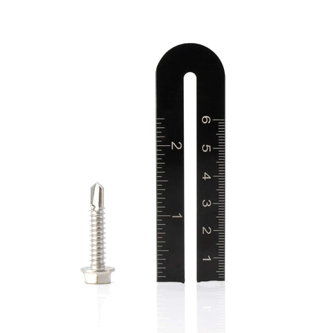 Heavy Duty Hex Head Self Drilling Screws Number 14 By 1 1/4 Inch 410 Stainless Steel Hex Washer Head Fasteners Tough As Nails For Sheet Metal Drywall And Plastic 100 Piece Pack