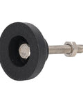 Close-up of M8 Leveling Mounts Adjustable Furniture Foot Pads with rubber base, showing metal screw and anti-slip design for stability.
