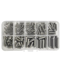304 Stainless Hex Socket Point Grub Screws Set For Hardware M3 To M10 Heavy Duty Built To Last Durable Fasteners 300 Pcs Secure Tightening For Machinery And Projects. assortment in plastic case