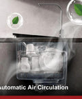 Compact 3 In 1 In Sink Dishwasher With Build In Produce Washer And Pasteurizer Boasting 360 Degree Rotary Spray showing automatic air circulation.