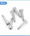 Six Pack 304 Stainless Steel Shoulder Bolts With 4mm Shoulder Diameter And 10mm Shoulder Length M3 Thread Hex Socket Heavy Duty Hardware