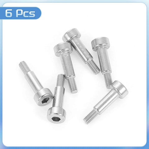 Six Pack 304 Stainless Steel Shoulder Bolts With 4mm Shoulder Diameter And 10mm Shoulder Length M3 Thread Hex Socket Heavy Duty Hardware