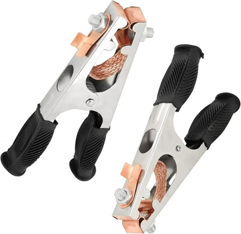 Heavy Duty 500A Welding Ground Clamp With Rubber Sleeve For Superior Conductivity And Safety Pro Grade Welding Clamps For Industrial And Home Use