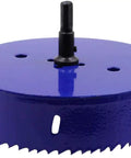 6.3 Inch Hole Saw Kit With Hex Shank Drill Bit Adapter Bi Metal HSS Cutter for wood plastic, shown flat, side view