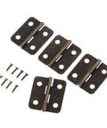 Sturdy Rotating Concealed Hinge Set 4 Pack 30x26mm Iron Vintage Style Furniture Hinges with screws no-fuss install
