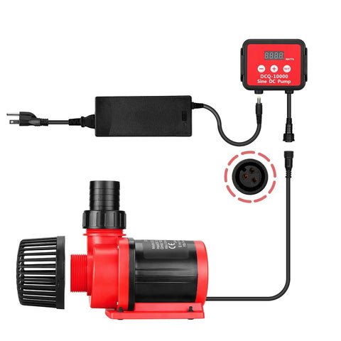 2640 GPH 80W Aquarium DC Return Pump With LCD Controller DC24V 18ft Lift Inline And Submersible 100 Speeds Eco Quiet Wave Maker