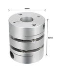 Butter Smooth 2 Pack Precision Diaphragm Coupling 16mm By 19mm Bore, aluminum 44mm x 50mm high speed motor shaft coupler.