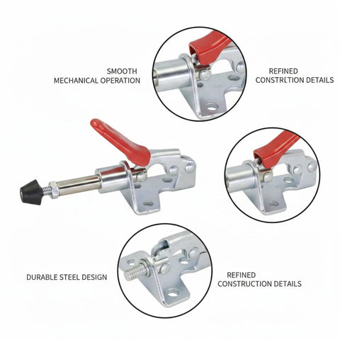 Steel Push Pull Toggle Clamp Serving Up Quick Release Workholding For Woodworking And Welding Jigs, durable steel design and smooth operation