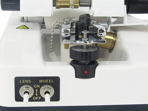 Automatic Optical Lens Groover For Eyeglasses With Iron Plating Panel 7 Depth Settings From 0 To 7mm 110V machine control knob