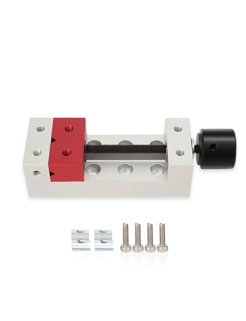 Heavy Duty Mini Flat Clamp 50Mm Aluminum Bench Vise Straight Up Precision Drill Press Fixing Tool with screws and plates.