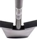 Close-up view of All Steel Spade With Self Sharpening Blade And Two Removable Footpads 40.5 Inch Length Beast Mode Heavy Duty Digging Tool