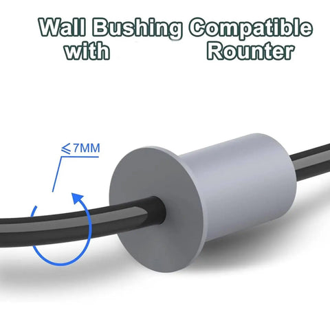 Heavy Duty 6 Pack Rubber Cable Routing Kit With Wall Grommets For Sleek Furniture And Drywall Hole Bushing 7mm cable protector