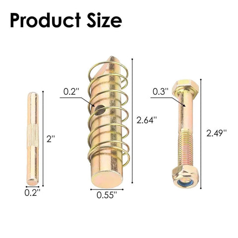 Beefed Up Fix It Kit For Heavy Duty Lift Jacks Replacement FK 1 With Pins Springs Cross Pins Link Bolt Nut sizes shown