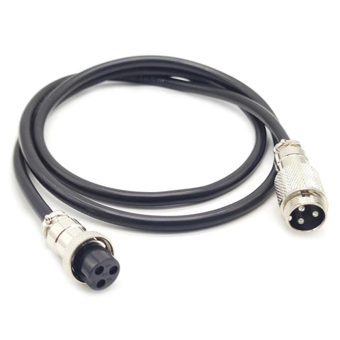 Beefy 3 Pin Cable Male To Female GX16 Cordset For Aviation Connectors 1 Meter Circular Metal Panel Mount Connector Adapter