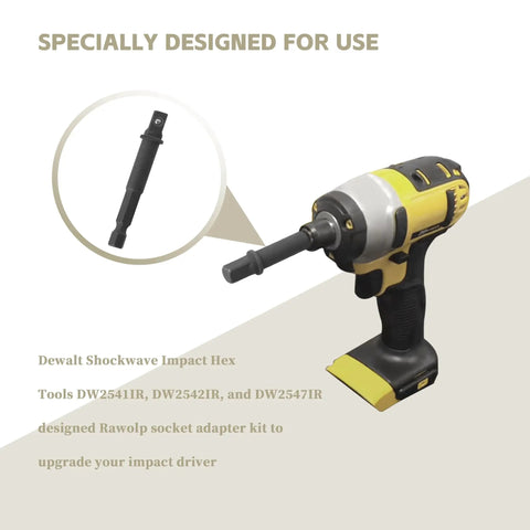 Impact Grade Socket Adapter Set With Universal Fit For One Quarter Inch, Three Eighths Inch, And One Half Inch Drive Drills, adapter on drill