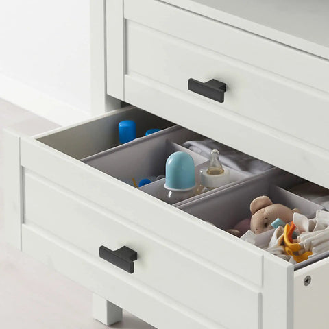 White drawer with matte black cabinet knobs 2 inch 50mm 10 pack single hole kitchen cabinet pulls drawer knobs easy to install