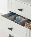Open drawer with Matte Black Cabinet Knobs 20 Pack For Kitchen Cabinets Drawers And Dressers Zinc Hardware