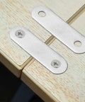 Stainless Steel Corner Brackets Set 10 Pcs Flat Mending Plates For Wood Furniture Stability Heavy Duty Brackets On Table