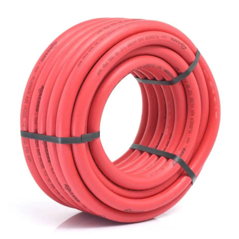 Coiled AvaGard Half Inch Air Hose Fifty Feet Heavy Duty Flex That Stays Flexible From Minus Forty To One Eighty Degrees Tough As Nails