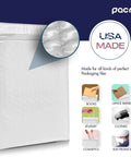 Image of 200 Pack Waterproof Poly Bubble Mailers 8.5 X 12 Inches with built tough, heavy duty build and instant seal adhesive.