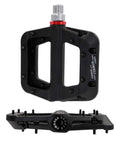 Non Slip Mountain Bike Pedals With Lightweight Nylon Fiber Platform For MTB And BMX 3 Bearing Cr Mo Spindle Rugged All Terrain Pedals Nine Sixteenth Inch Spindle Durable Abrasion Resistant Grippy For Rough Trails Built To Last black pair