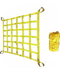 Heavy Duty Cargo Net For Lifting And Rigging, Polyester Hoist Net With 1.5 By 1.5 Meters Size, 10 Cm Mesh, 2 Ton Load Capacity