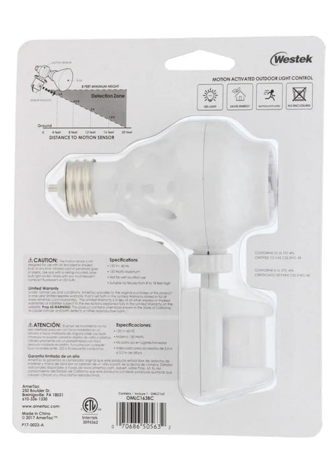 Motion Sensor Light Switch With Auto On When Motion Is Detected, Off 10 Minutes After No Motion, 180 Degree Sensing, 20 Foot Range