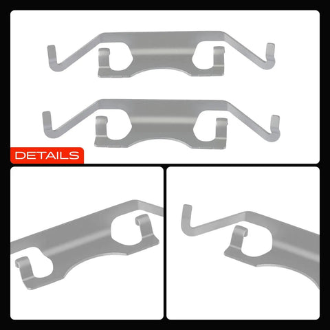 Premium Rear Disc Brake Hardware Kit For Mercedes Benz E350 E400 E550 CLS400 2010-2017 Sedan Wagon Convertible, two metal clips