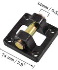 Heavy Duty 14mm Pin Pneumatic Cylinder Rod Pivot Clevis Mounting Bracket With 4 Bolt Holes For Cylinder Systems Industrial Grade Mounting Plate Reliable 4 Bolt Pattern Built To Last For Actuators, black metal 74mm bracket