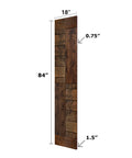 Solid Wood Bi-Fold Sliding Door In Dark Walnut Finish, 36-Inch Wide By 84-Inch Tall, Two 18-Inch By 84-Inch Panels