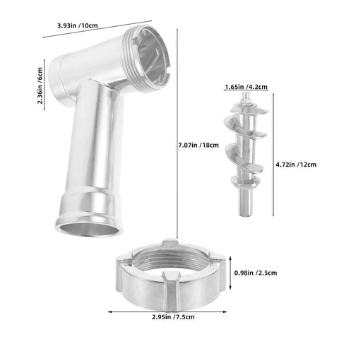 Electric Meat Grinder Replacement Parts Aluminum Alloy Grinder Tube For Home Kitchen Sturdy Meat Mincer Spare Tool Kit To Speed Up Grinding And Make Sausage Like A Pro, 10cm tube