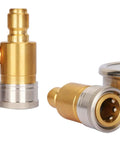 Pro Grade Pressure Washer Gauge Kit With Three Eighths Inch Quick Connect Glycerin Filled Dial 0-5000 PSI Brass Quick Connector