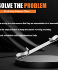 Image of Universal 2 Inch Double Loop Drawer Slide Clips Replacement Parts Set on round platform, emphasizing design details.