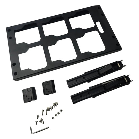 Foldable Tool Tray With Expandable Work Surface For Module Storage Systems, Sturdy Carbon Steel Frame, Rust Resistant Components