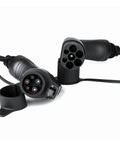 Heavy Duty Electric Vehicle Charger Cable Type 2 To Type 1 Plug 32 Amp connectors, durable black design for home and travel charging.