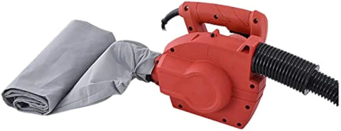 Badass Dual Purpose Industrial Dust Collector Blower with a 1600W motor, compact design, and flexible hose for tough cleanup tasks.